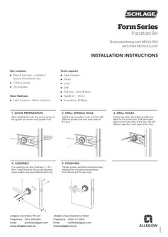 2022 Residential Schlage Form Series Furniture Set for Mortice Lock Standard Installation Instructions.pdf