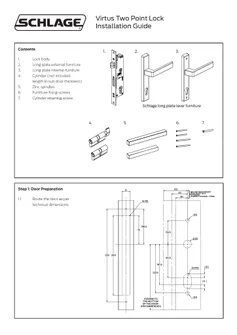 2308 Commercial Schlage Virtus Two Point Mortice Lock Installation Instructions