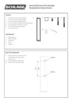 2409 Residential Schlage Verta Entrance Pull Handle Installation Instructions.pdf