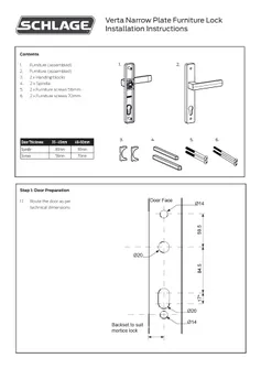 2409 Residential Schlage Verta Narrow Plate Furniture Lock Installation Instructions.pdf