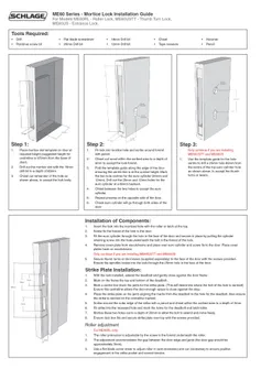 2409 Commercial Schlage ME60 Mortice Lock Installation Instructions